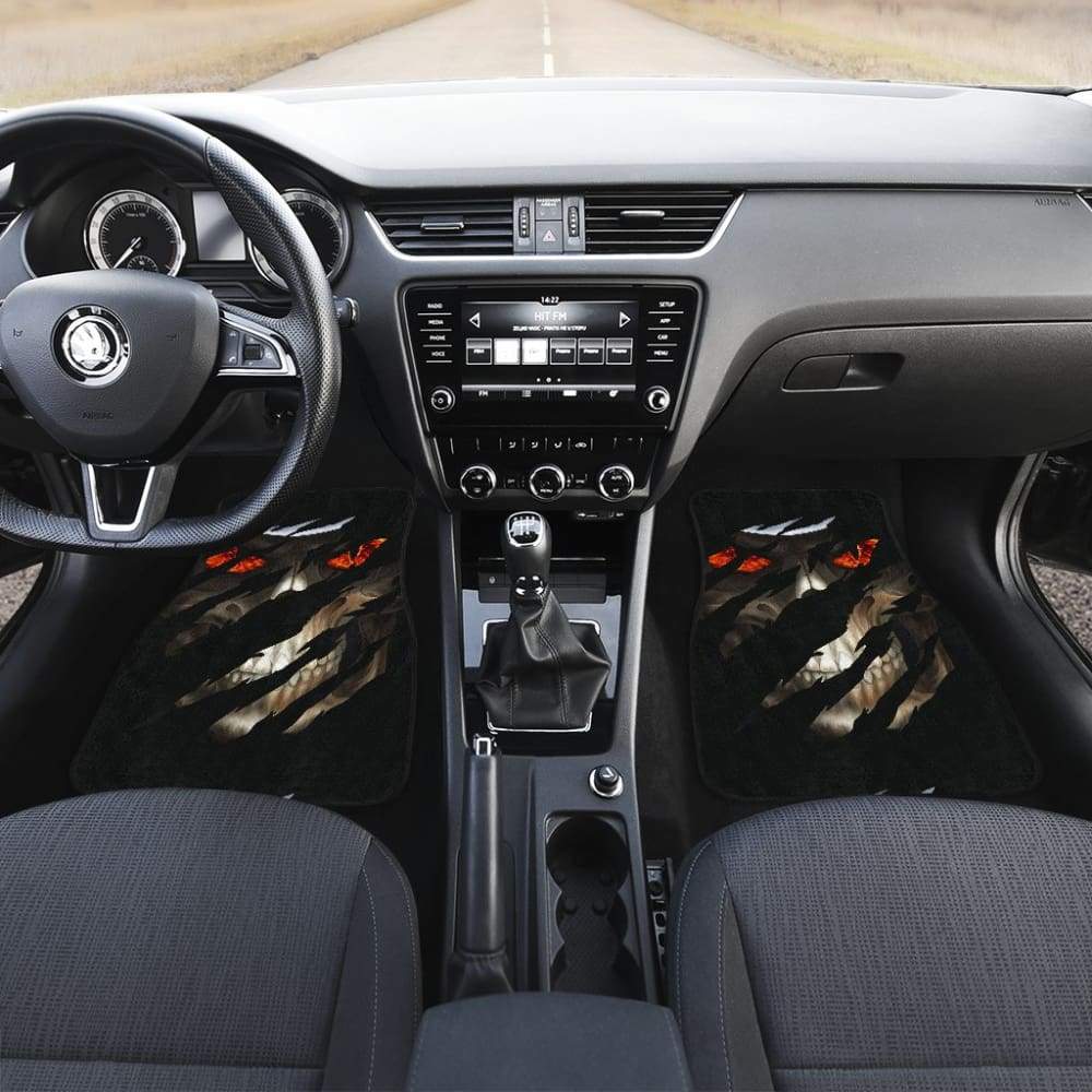 4 Pcs Grim Reaper Skull Car Mats 101819 - YourCarButBetter