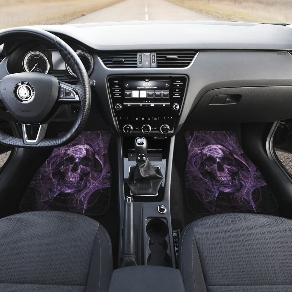 4 Pcs Grim Reaper Skull Car Mats 101819 - YourCarButBetter