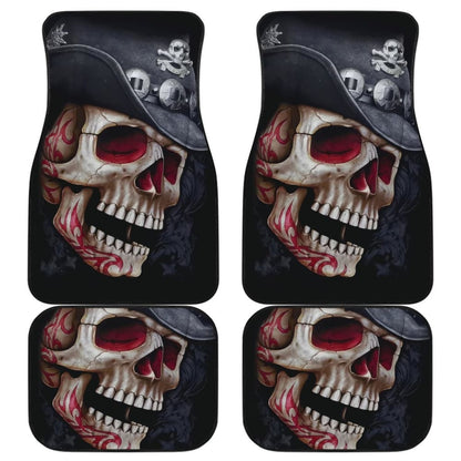 4 Pcs Grim Reaper Skull Car Mats 101819 - YourCarButBetter