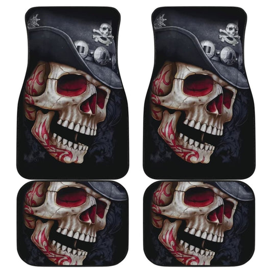 4 Pcs Grim Reaper Skull Car Mats 101819 - YourCarButBetter