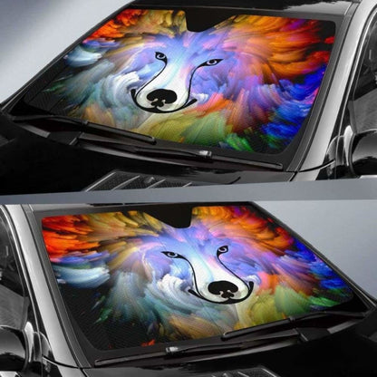 Abstract Dog Sun Shade 172609 - YourCarButBetter