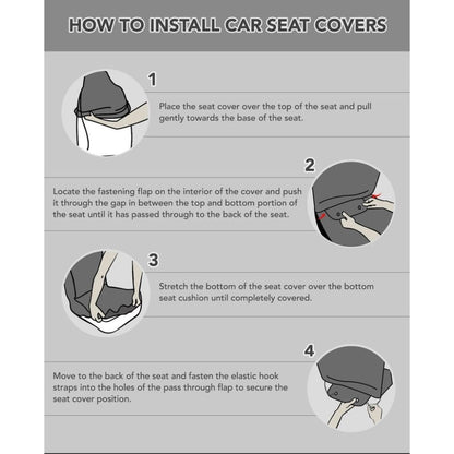 Adorable Beagle Car Seat Covers Black With Multicolor Paws 094209 - YourCarButBetter