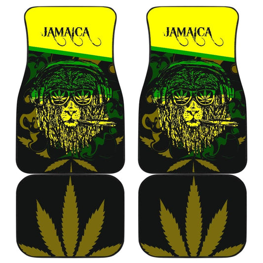 African Traditional Pattern Lions Rasta Jamaica Car Floor Mats 210302 - YourCarButBetter