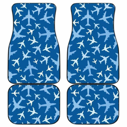 Airplane Pattern In The Sky Front And Back Car Mats 194013 - YourCarButBetter