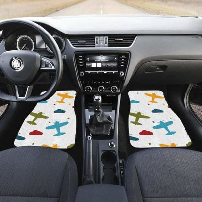 Airplane Star Cloud Colorful Front And Back Car Mats 194013 - YourCarButBetter