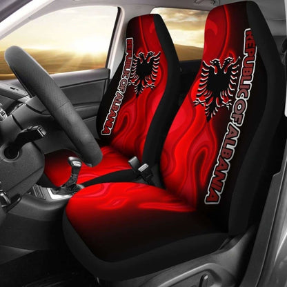 Albania Car Seat Covers - Albanian Flame - 15 181703 - YourCarButBetter