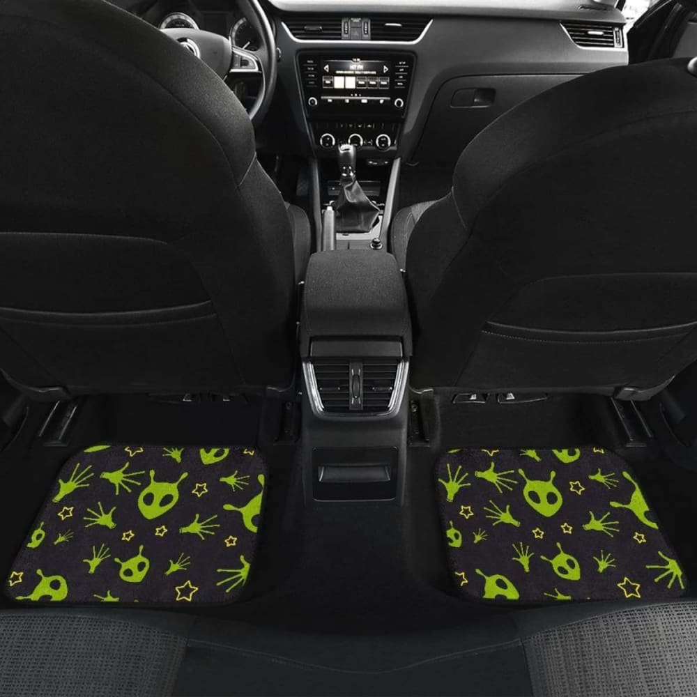 Alien Pattern Print Design 02 Front And Back Car Mats 102802 - YourCarButBetter