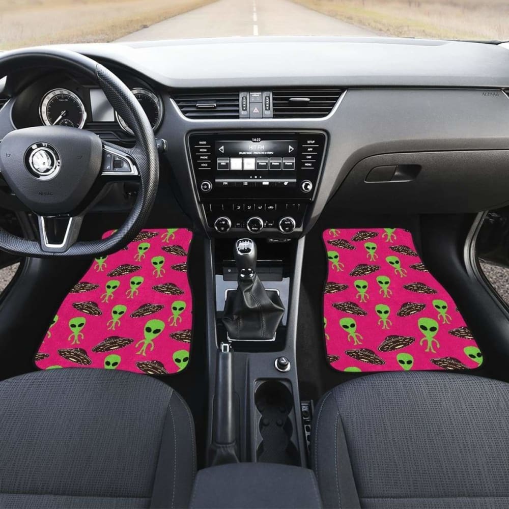 Alien Pattern Print Design 03 Front And Back Car Mats 102802 - YourCarButBetter
