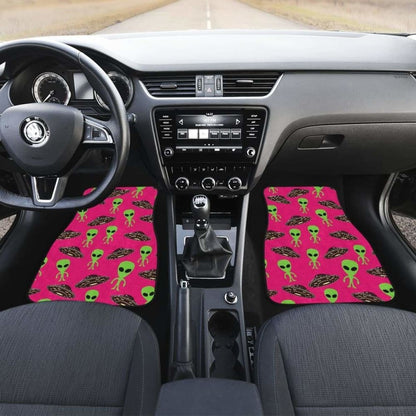 Alien Pattern Print Design 03 Front And Back Car Mats 102802 - YourCarButBetter