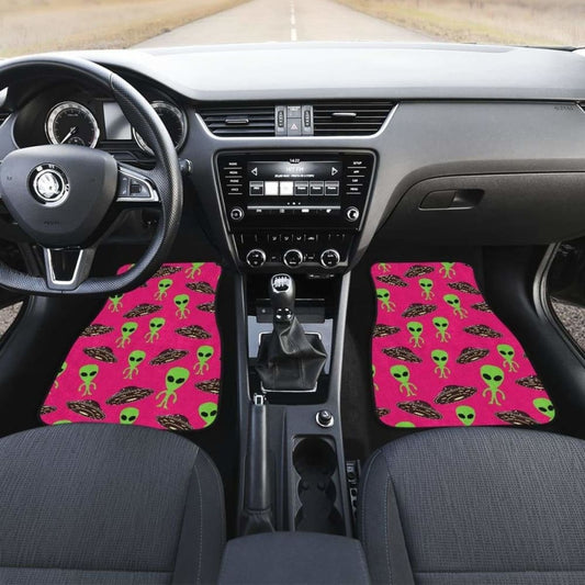 Alien Pattern Print Design 03 Front And Back Car Mats 102802 - YourCarButBetter