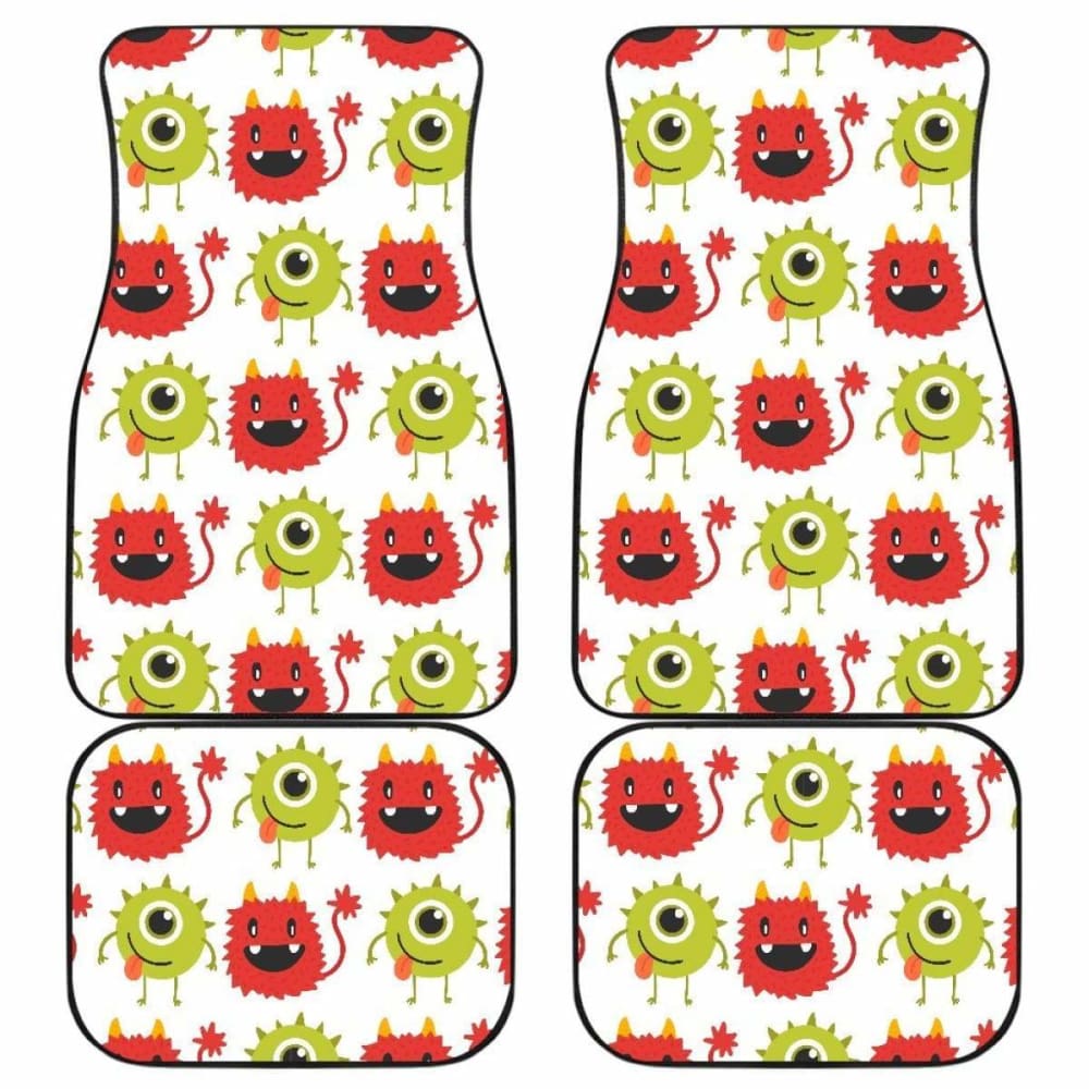 Alien Pattern Print Design 05 Front And Back Car Mats 102802 - YourCarButBetter