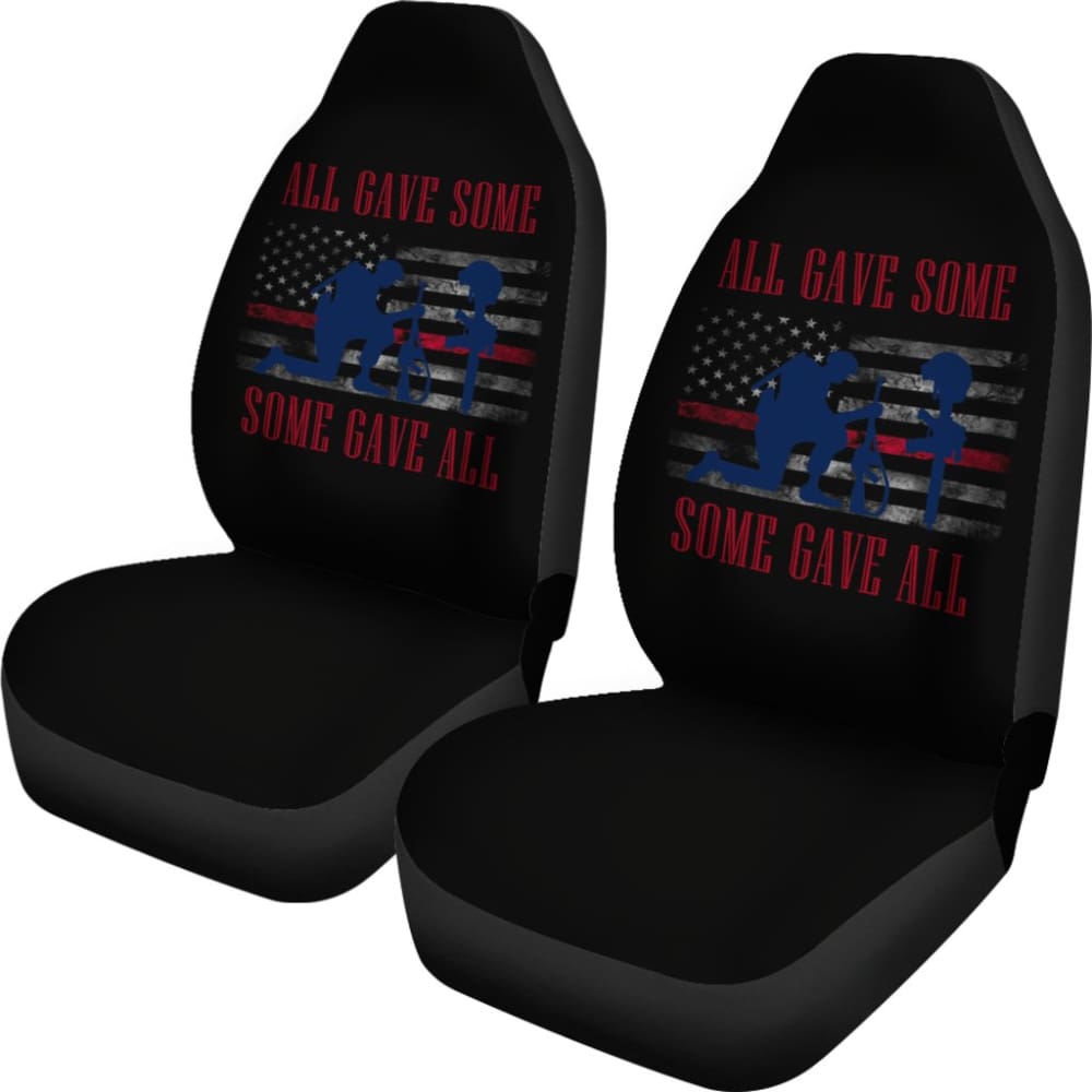 All Gave Some Some Gave All Patriotic Angel Soldier Car Seat Covers 211007 - YourCarButBetter