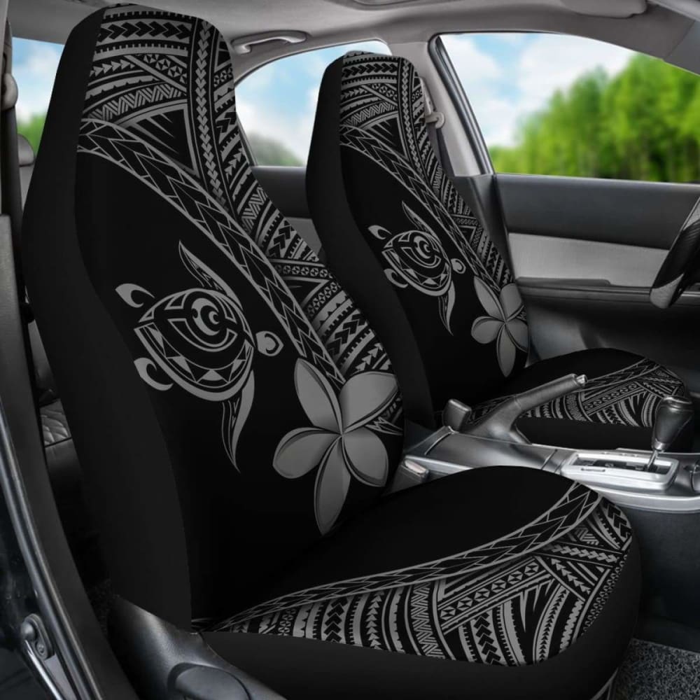 Alohawaii Car Seat Covers - Hawaii Turtle Plumeria Grey - New 091114 - YourCarButBetter
