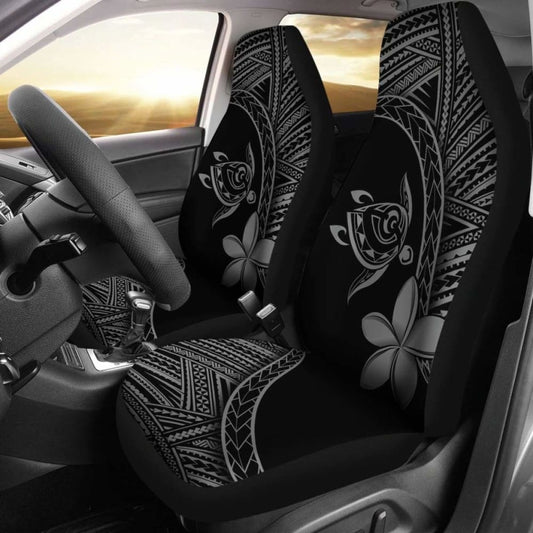 Alohawaii Car Seat Covers - Hawaii Turtle Plumeria Grey - New 091114 - YourCarButBetter