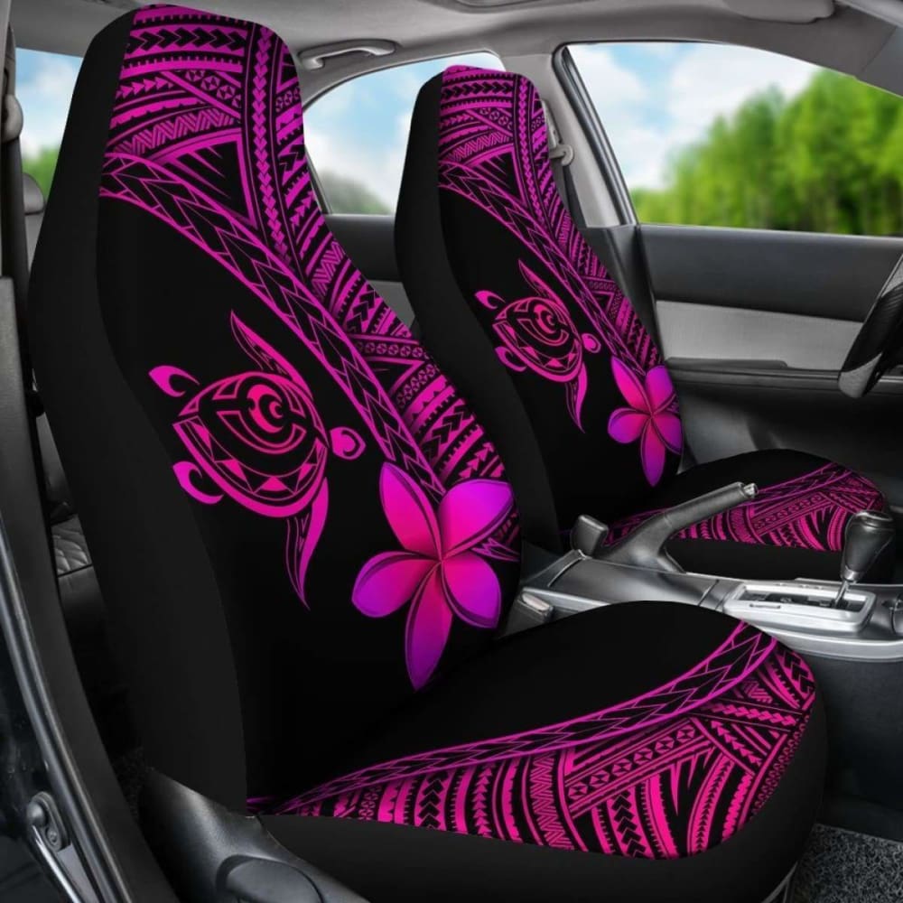 Alohawaii Car Seat Covers - Hawaii Turtle Plumeria Pink - New 091114 - YourCarButBetter