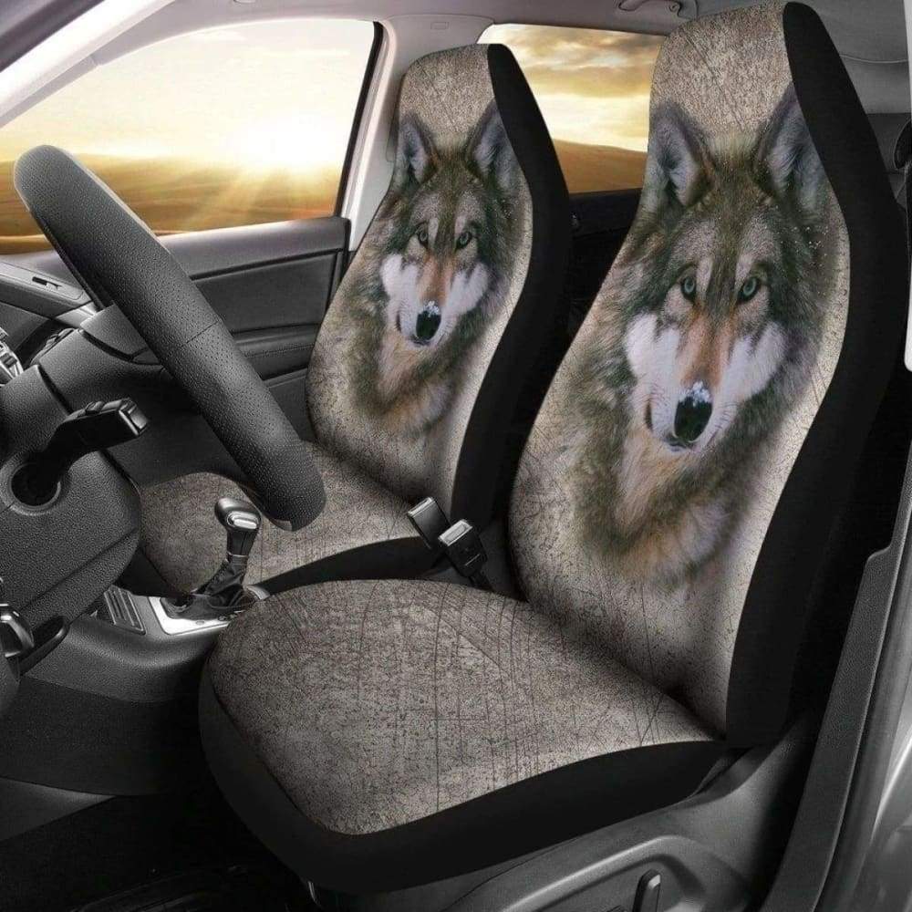 Alpha Wolf Car Seat Covers Gift Idea For Wolf Lover 115927