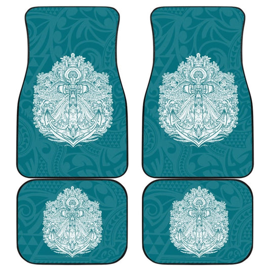 Amazing Anchor Poly Tribal Car Floor Mats 212004 - YourCarButBetter