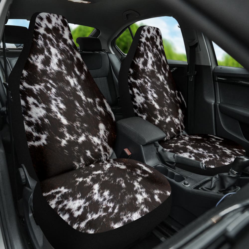 Amazing Best Gift Brown Cowhide Print Car Seat Covers Custom 2 210601 - YourCarButBetter