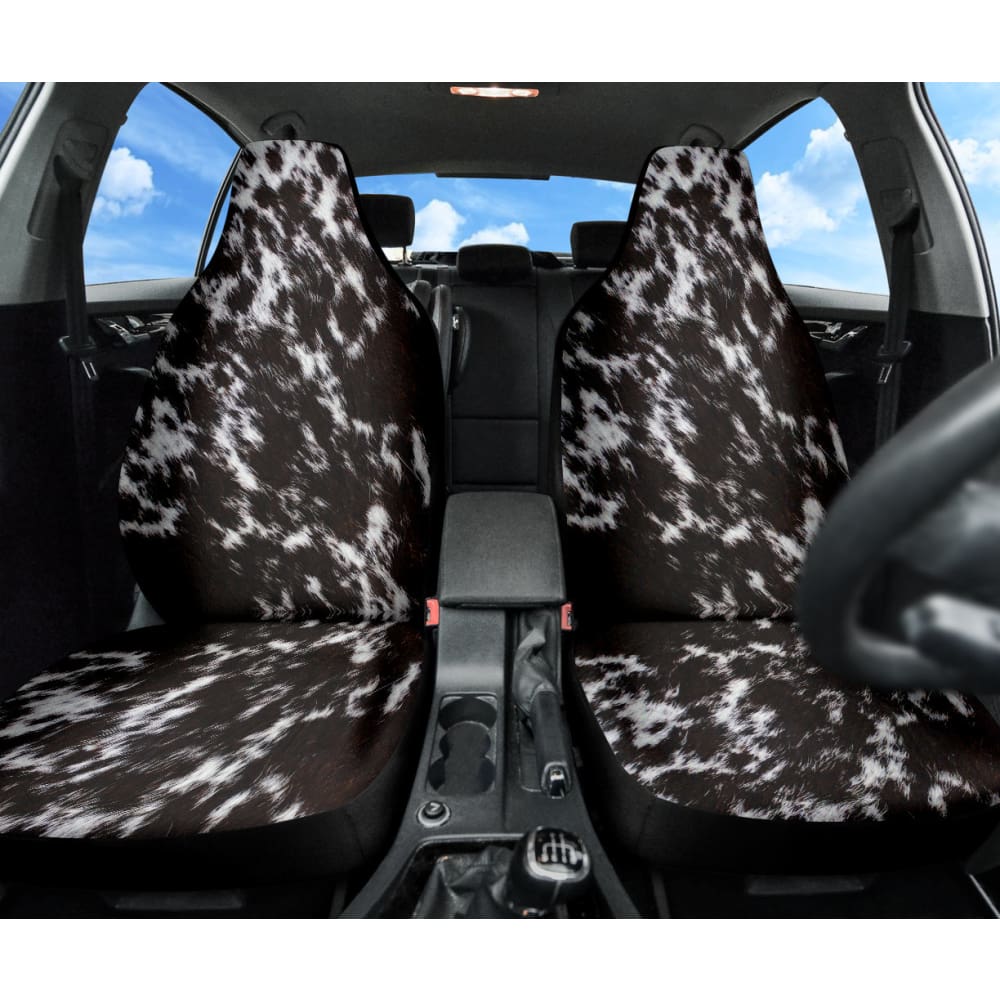 Amazing Best Gift Brown Cowhide Print Car Seat Covers Custom 2 210601 - YourCarButBetter