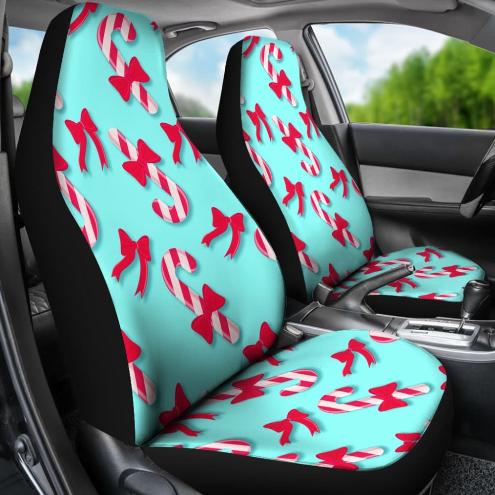 Amazing Candy Cane Xmas Gift Idea Car Seat Covers 212303 - YourCarButBetter