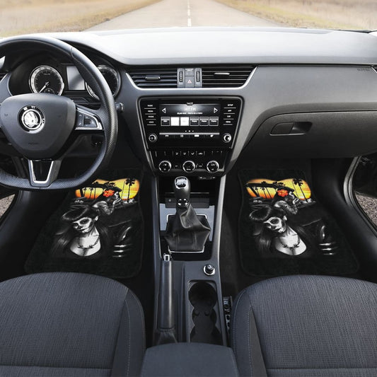 Amazing Couple Love Calavera Sugar Skull Style Car Floor Mats 211004 - YourCarButBetter