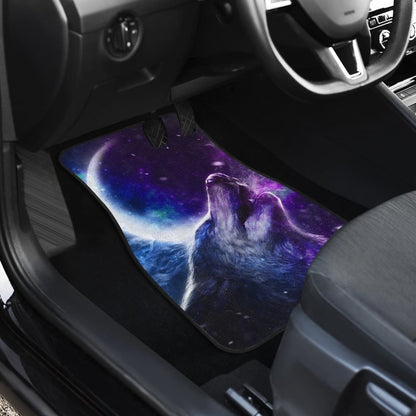 Amazing Galaxy Wolf And Moon Car Floor Mats 212203 - YourCarButBetter