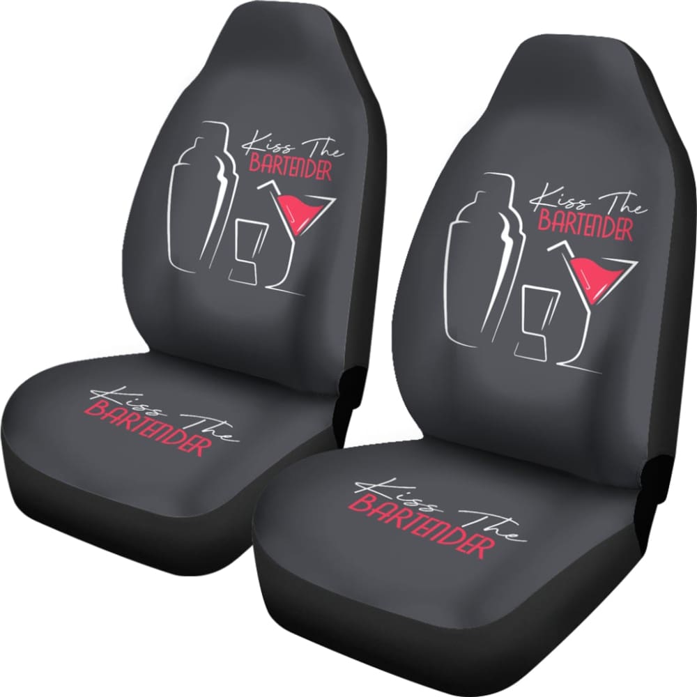Amazing Gift For Bartender Lovers Kiss The Bartender Car Seat Covers 211601 - YourCarButBetter