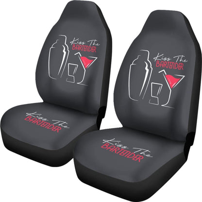 Amazing Gift For Bartender Lovers Kiss The Bartender Car Seat Covers 211601 - YourCarButBetter