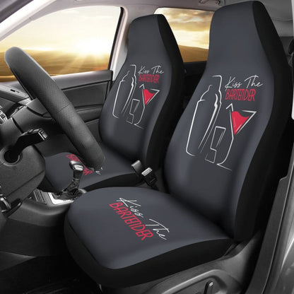 Amazing Gift For Bartender Lovers Kiss The Bartender Car Seat Covers 211601 - YourCarButBetter