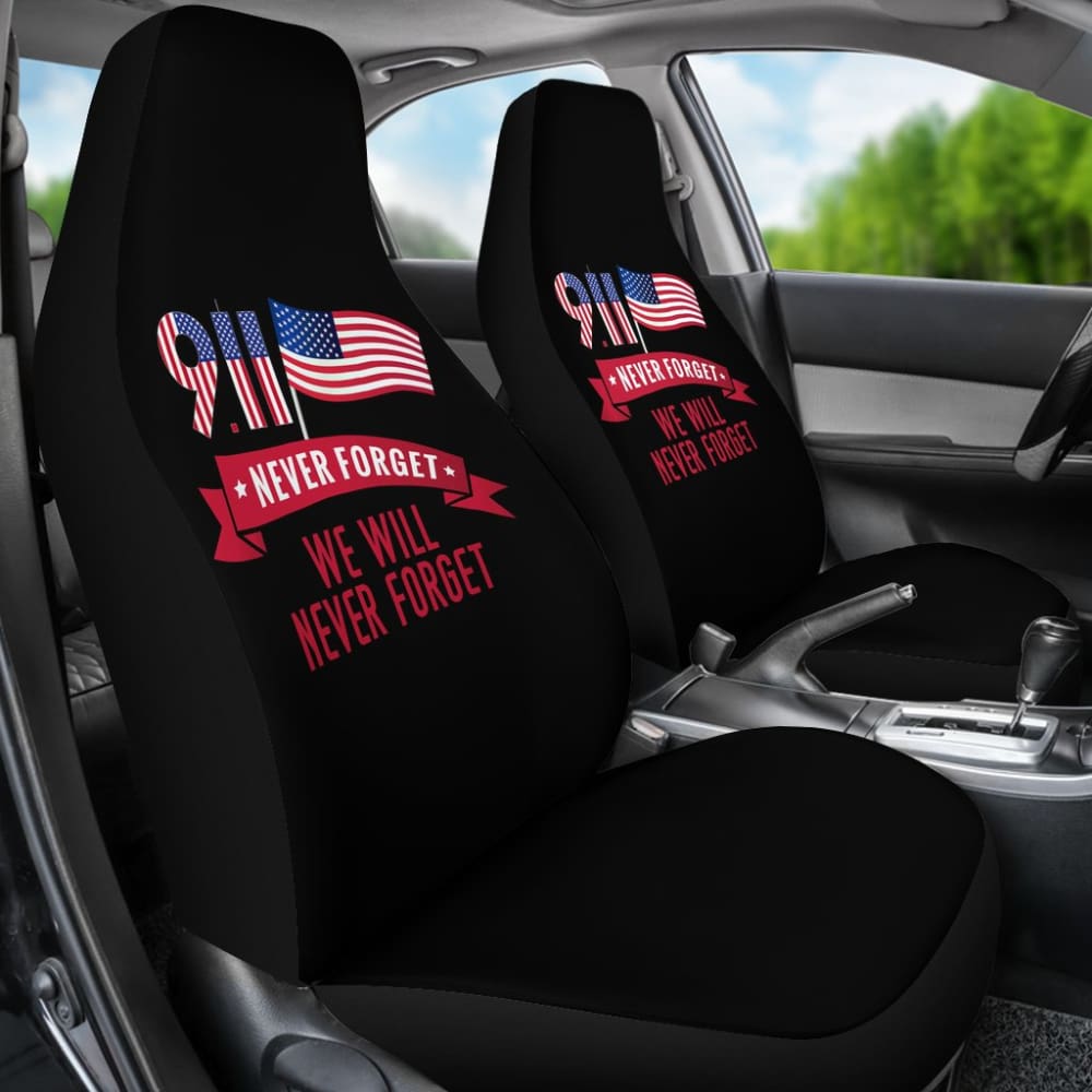 Amazing Gift Idea 09.11 Never Forget We Will Never Forget Car Seat Covers 210305 - YourCarButBetter