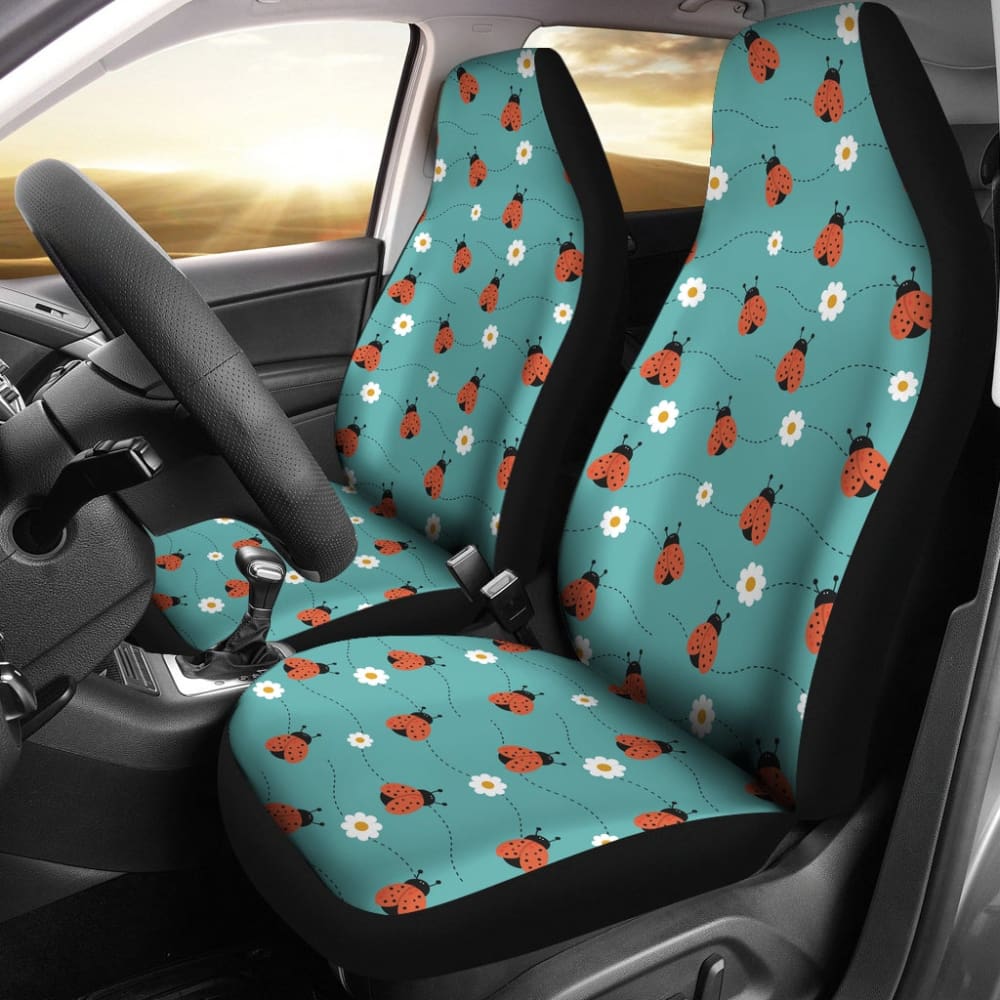 Amazing Gift Idea Ladybug Love Pattern Car Seat Covers 210901 - YourCarButBetter