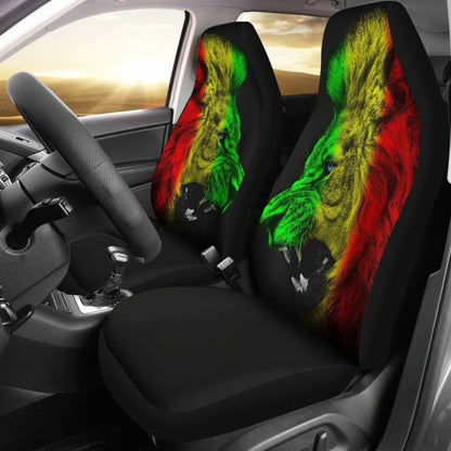 Amazing Gift Ideas Rasta Lion Roaring Car Seat Covers 211701 - YourCarButBetter