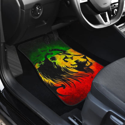 Amazing Gift Ideas Reggae Rasta Lion Car Floor Mats Custom 1 210301 - YourCarButBetter