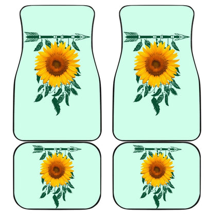 Amazing Gift Ideas Sunflower Native American Pattern Celeste Background Car Floor Mats 212204 - YourCarButBetter