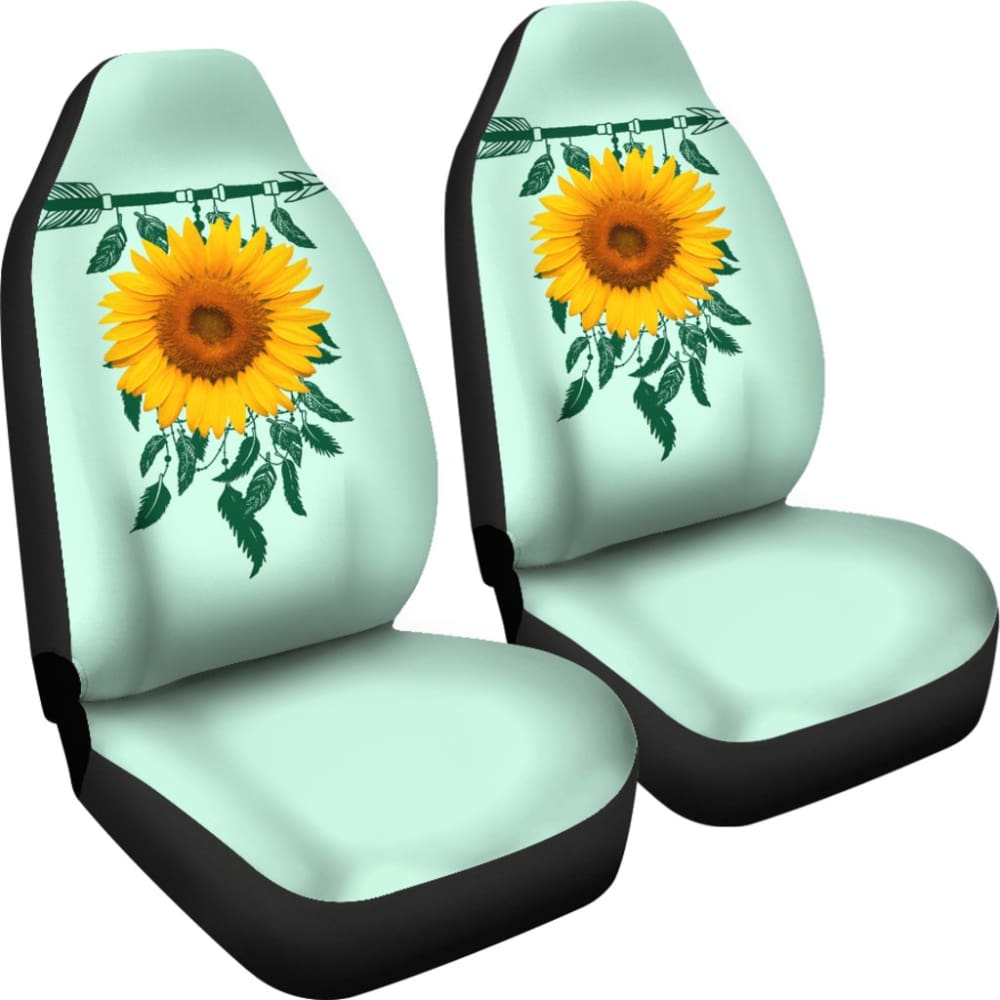 Amazing Gift Ideas Sunflower Native American Pattern Celeste Background Car Seat Covers 212204 - YourCarButBetter