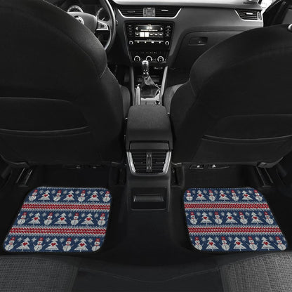 Amazing Gift Ideas Ugly Christmas Snowman Pattern Car Floor Mats 211903 - YourCarButBetter