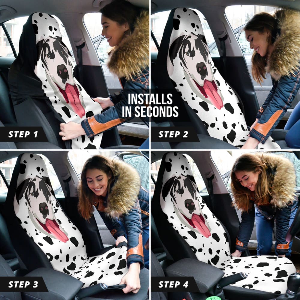 Amazing Great Dane Print Car Seat Covers 210401 - YourCarButBetter