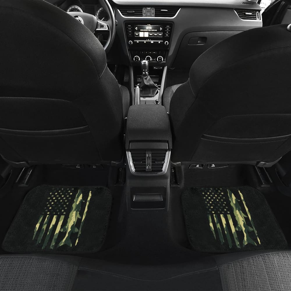 Amazing Green American Flag Car Floor Mats 211803 - YourCarButBetter