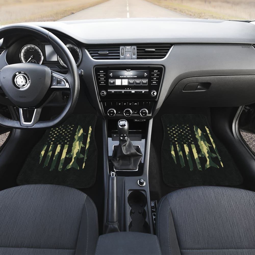Amazing Green American Flag Car Floor Mats 211803 - YourCarButBetter