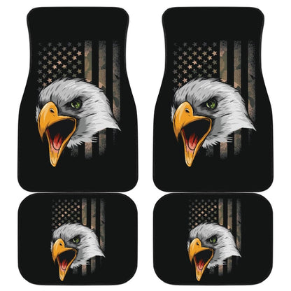 Amazing Green American Flag Custom Eagle Car Floor Mats 211803 - YourCarButBetter