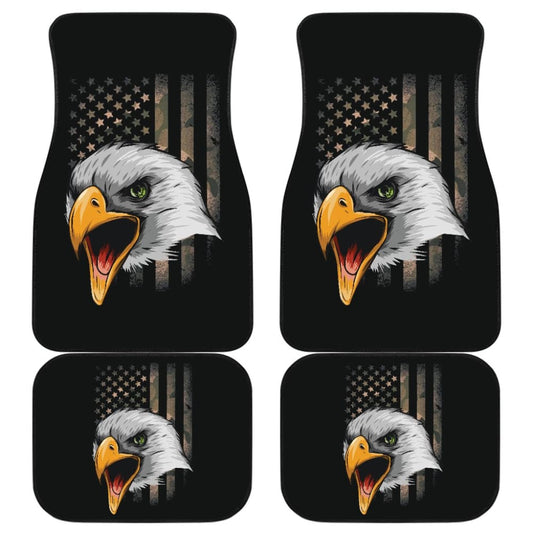 Amazing Green American Flag Custom Eagle Car Floor Mats 211803 - YourCarButBetter