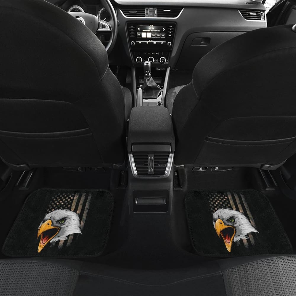Amazing Green American Flag Custom Eagle Car Floor Mats 211803 - YourCarButBetter