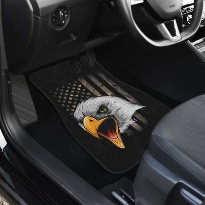 Amazing Green American Flag Custom Eagle Car Floor Mats 211803 - YourCarButBetter