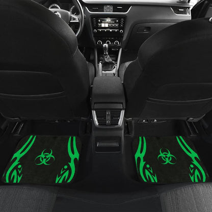 Amazing Green Biohazard Car Floor Mats 211401 - YourCarButBetter