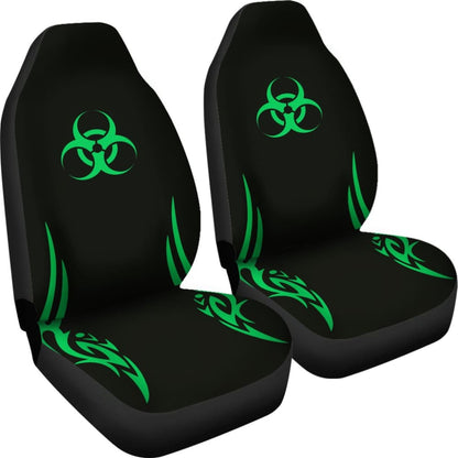 Amazing Green Biohazard Car Seat Covers 211401 - YourCarButBetter