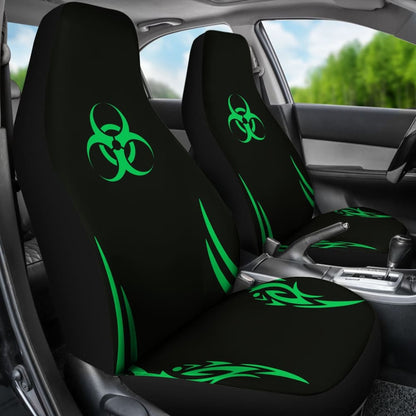 Amazing Green Biohazard Car Seat Covers 211401 - YourCarButBetter
