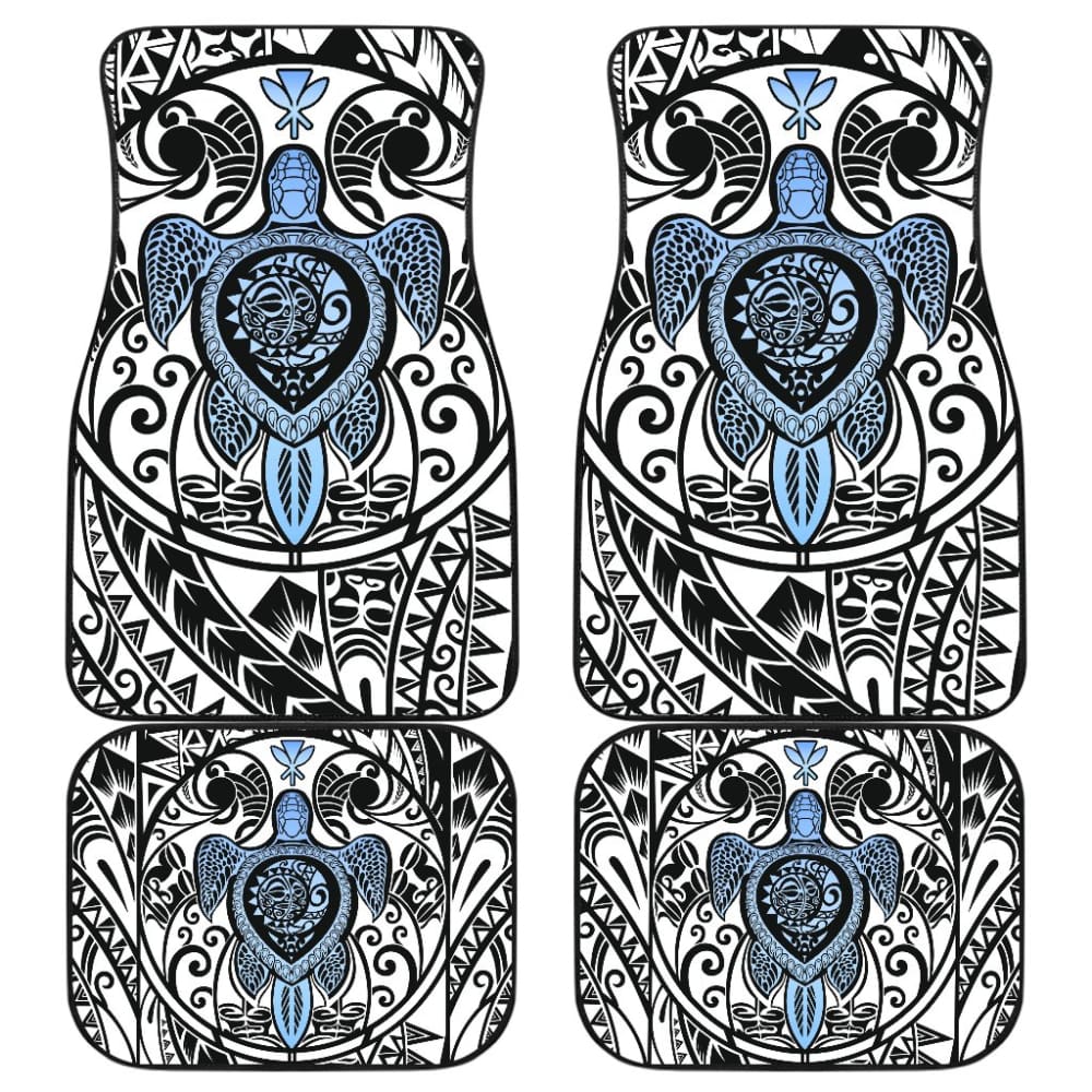 Amazing Kanaka Maoli Hawaiian Polynesian Tattoo Turtle Car Floor Mats 210805 - YourCarButBetter