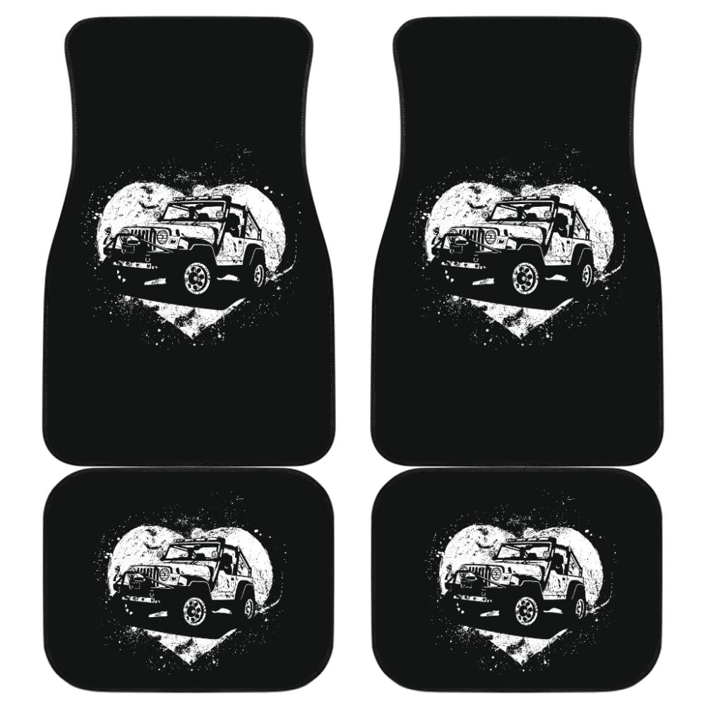 Amazing Love Heart Jeep Car Floor Mats 210507 - YourCarButBetter