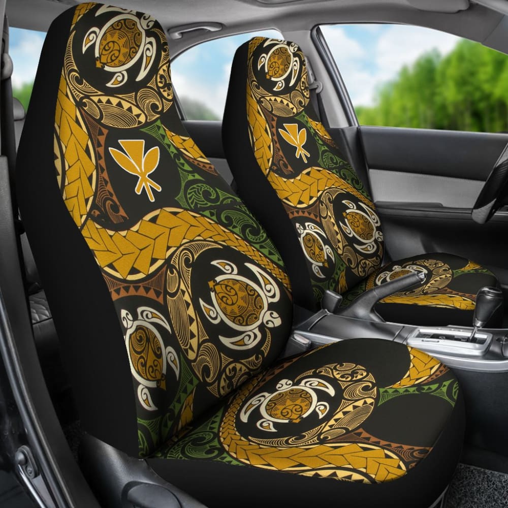 Amazing Native Hawaiians Kanaka Maoli Polynesian Tattoo Turtle Car Seat Covers 210805 - YourCarButBetter