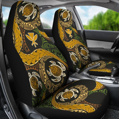 Amazing Native Hawaiians Kanaka Maoli Polynesian Tattoo Turtle Car Seat Covers 210805 - YourCarButBetter